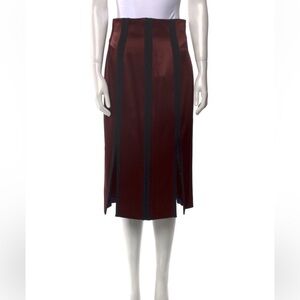 Elegant Burgundy and Black Women's Skirt